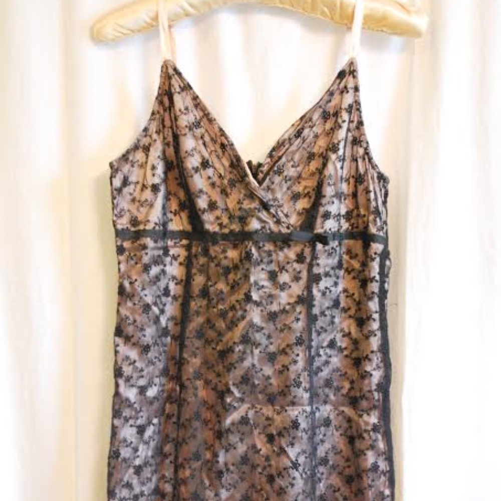 Pink & Black Lace Boutique Midi Dress